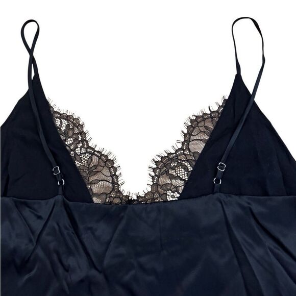CAMI NYC Women's Black Lace Trim 100% Silk Camisole Size Small - Picture 5 of 6